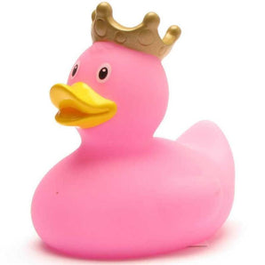 Badeente König pink