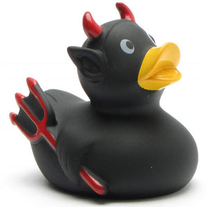 Badeente Teufel schwarz