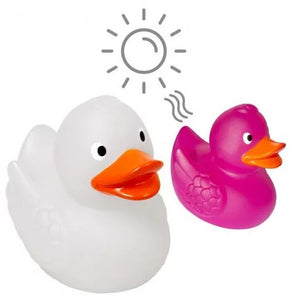 Quietscheente Magic Duck mit UV-Farbwechsel - weiss zu pink