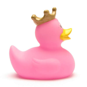 Badeente König pink