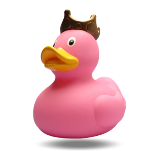 XXL Badeente König pink