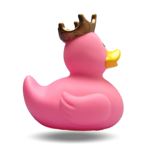 XXL Badeente König pink